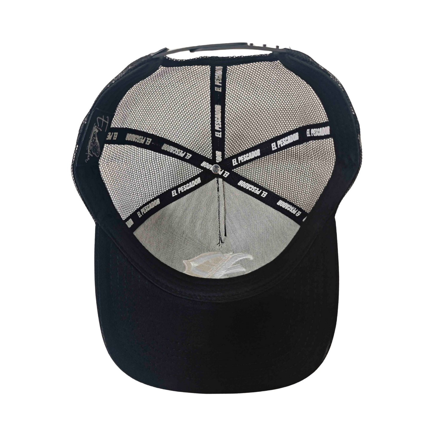 Black and White Classic Trucker Hat - "El Pescador"